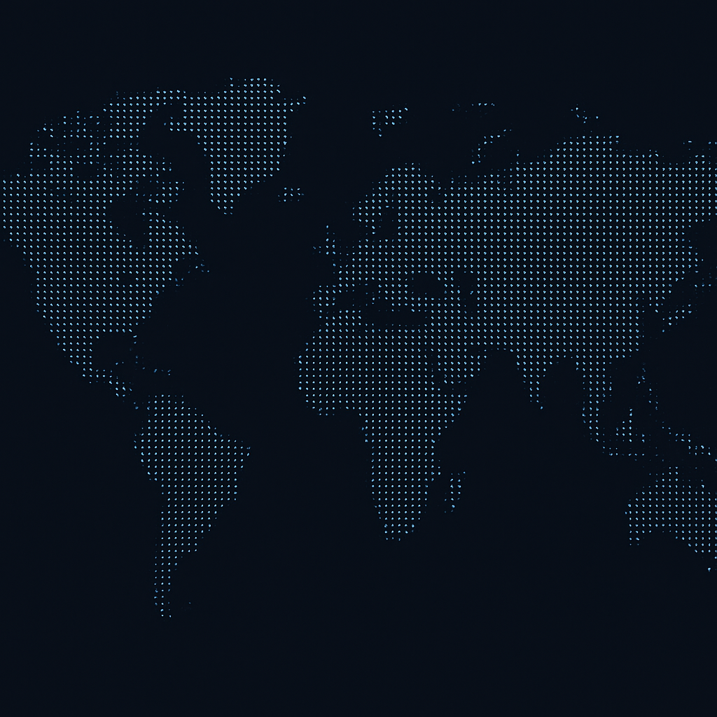 Map indicating regions of interest for AVIASPACE future growth